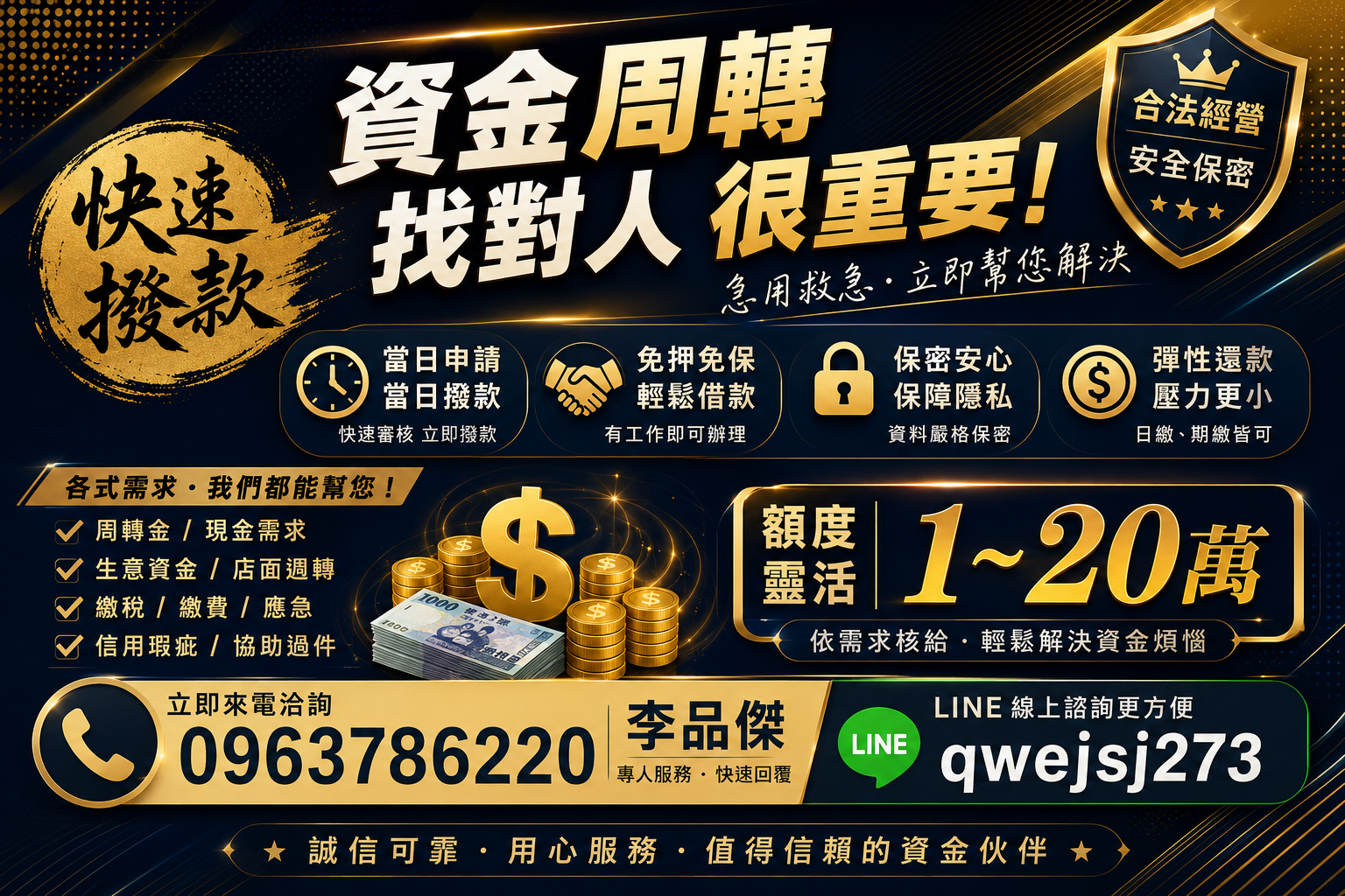 缺現金別硬撐｜找對人處理最快