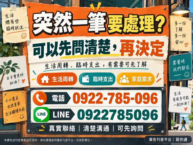 在地資金需求諮詢