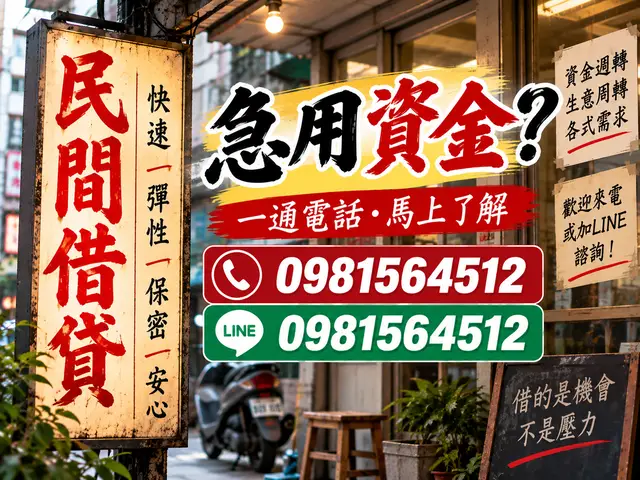 急用錢不用四處找！民間借貸・資金週轉都可談