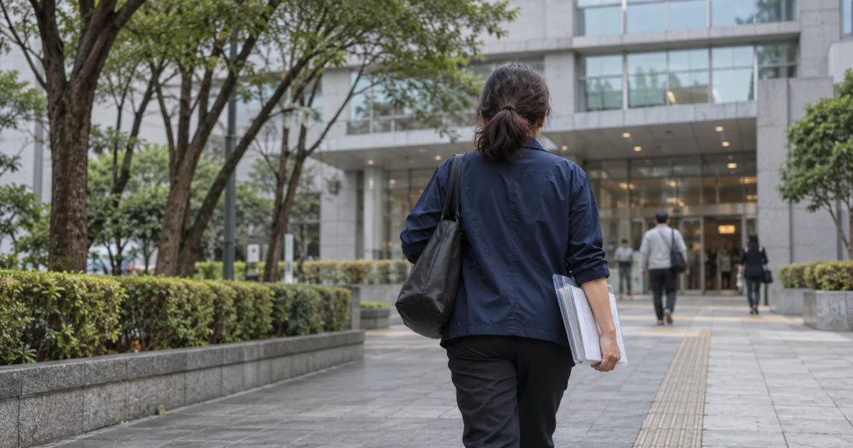 民眾帶資料準備洽詢勞資爭議申辦窗口