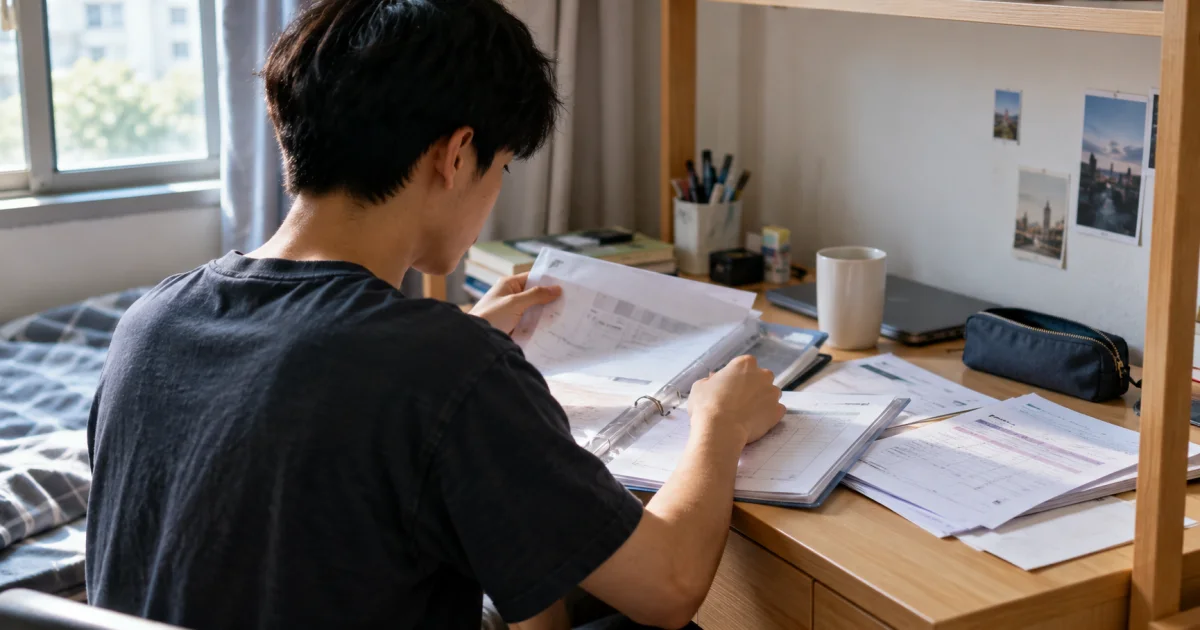 學生將不同學雜費支出單據分開