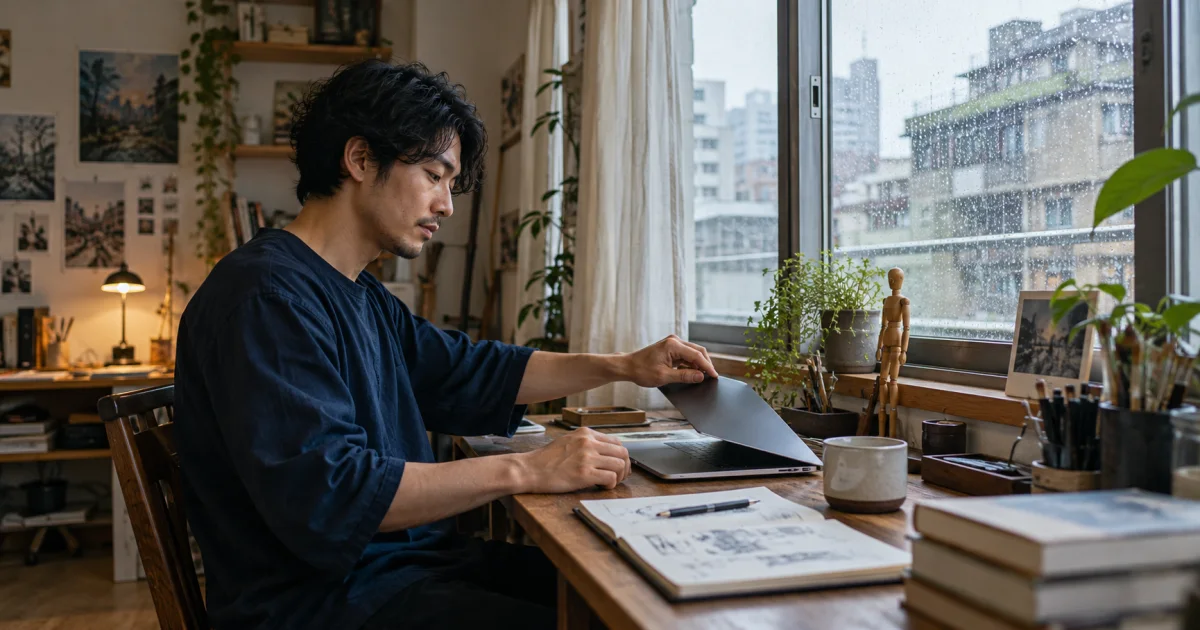 自由工作者在住家工作桌整理接案付款時間