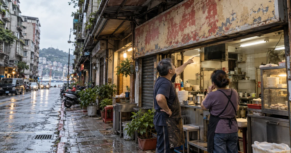 基隆老店準備改善舊招牌，先確認政府補助資格
