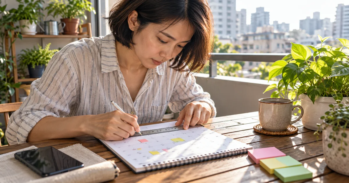 住戶將房貸調整後的繳款日納入家庭月曆