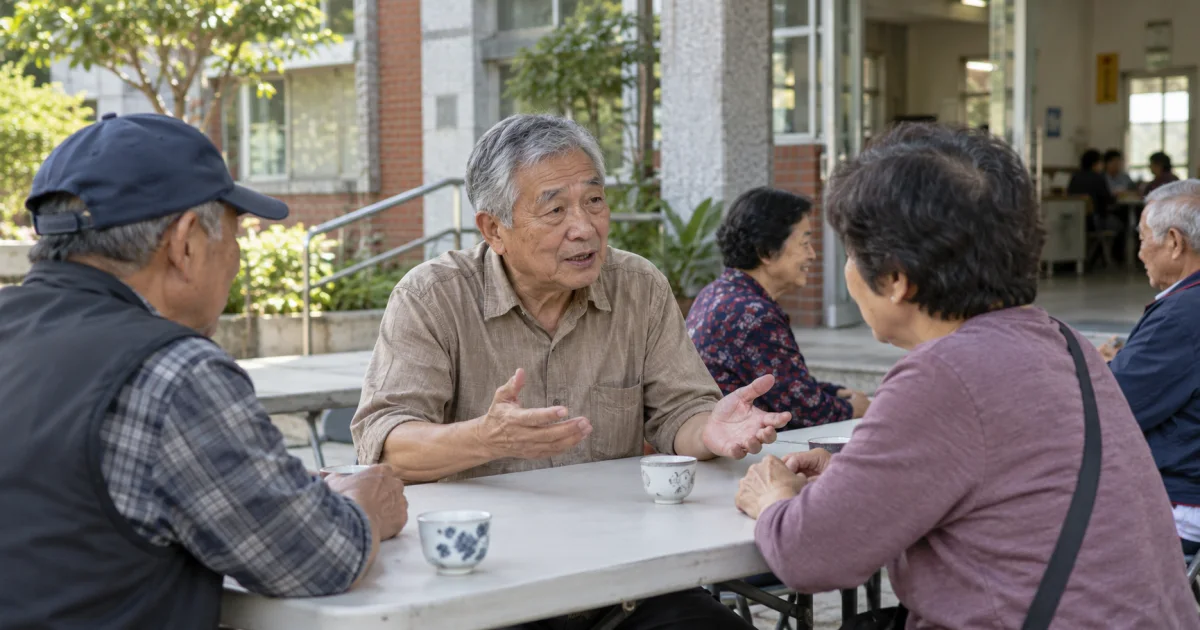 社區居民透過面對面交談確認訊息